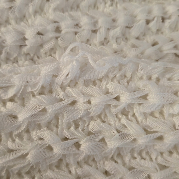 Unbranded Sz M/L White Open Knit Waterfall Cardigan Coastal Boho Ethereal Layer - Picture 14 of 15